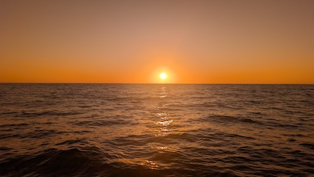 Sunset on the water
