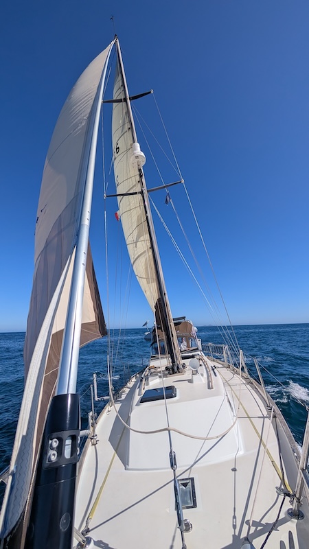 Under sail